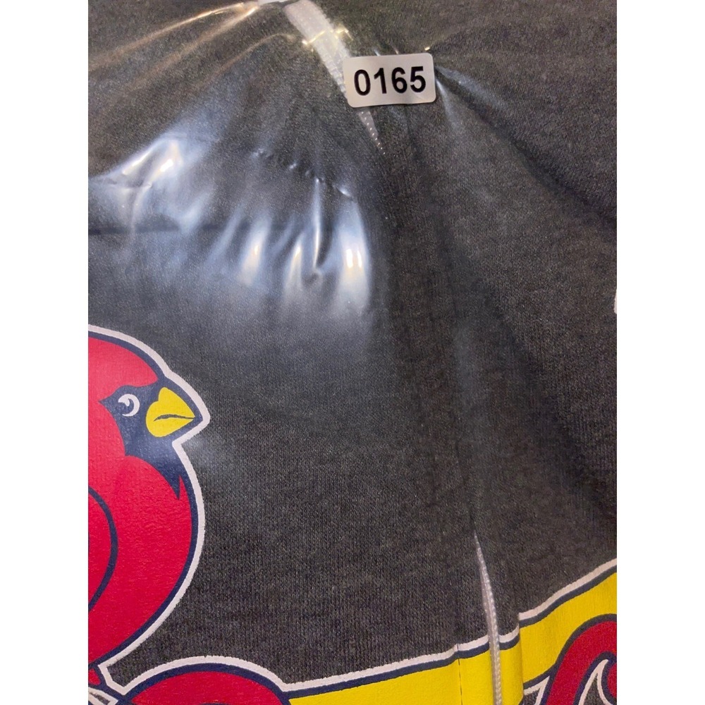 St. Louis Cardinals Full Zip Hoodie Men's XL Gray Red Logo Baseball Sweatshirt - Picture 10 of 10